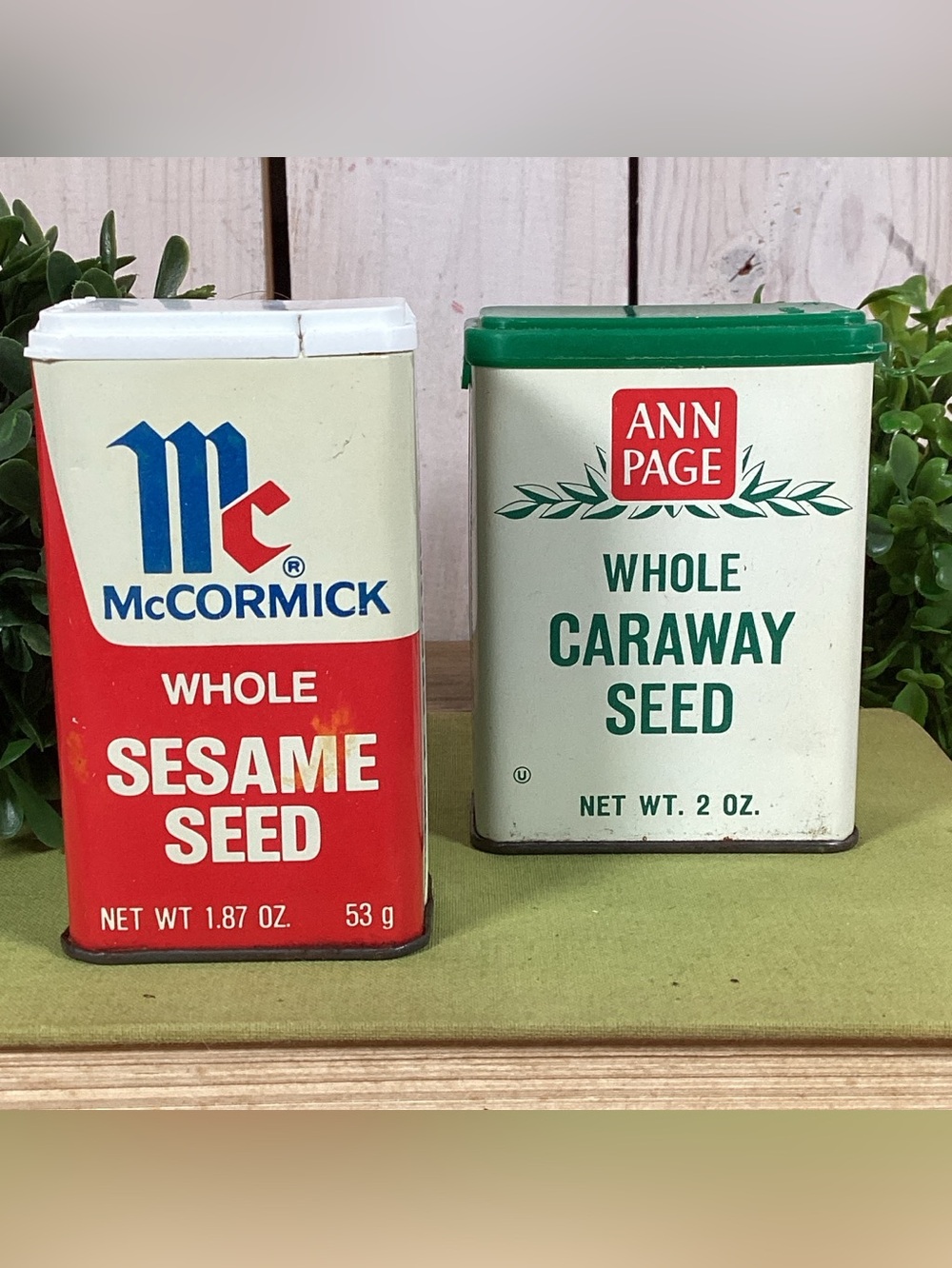 Vintage Spice Tins, McCormick and Ann Page (A&P)